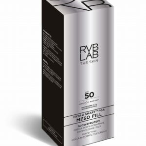 Liftingujący krem na przebarwienia SPF50 - MESO FILL GLOW & PROTECT PERFECTING COLOUR-CORRECTIVE CREAM RVBLAB 50ml