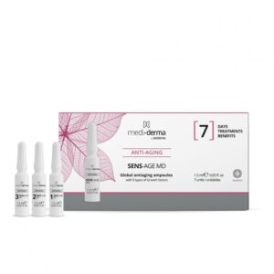 Ampułki z czynnikami wzrostu - SENS-AGE MD GLOBAL ANTI AGING MEDIDERMA 7x1,5 ml